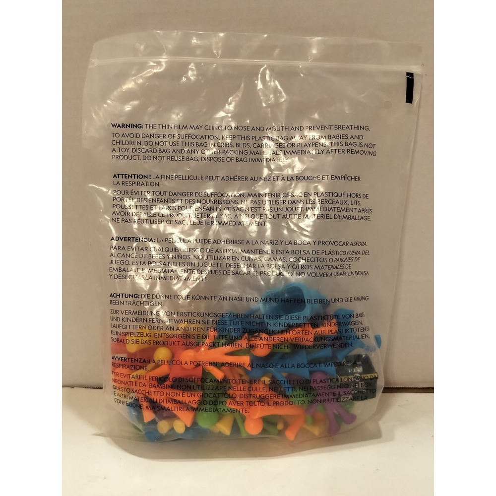 Lot of 38 Multicolor Plastic Figure People Toys Flexible for Counting, Math